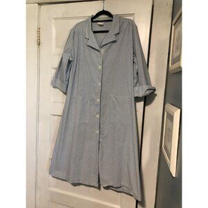 Pam’s Closet Blue White Stripe Patch Pockets Loungewear Leisure Wear XLarge